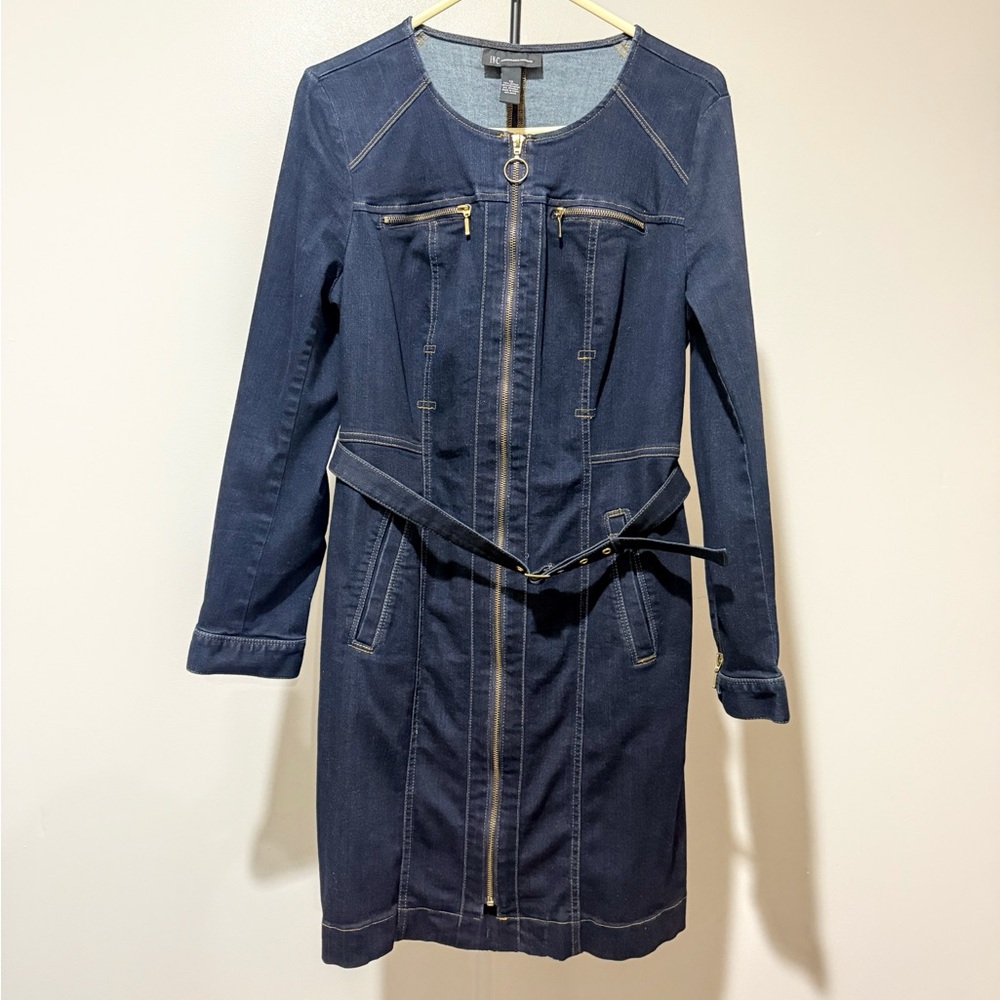 INC International Concepts Navy Denim Dress